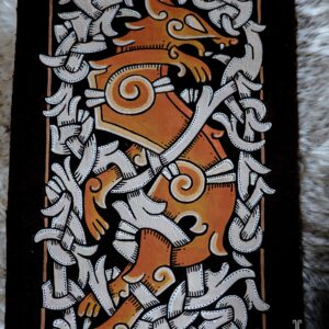 Pintura zorro vikingo